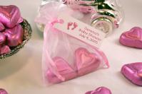 Chocolate Heart Organza Bag